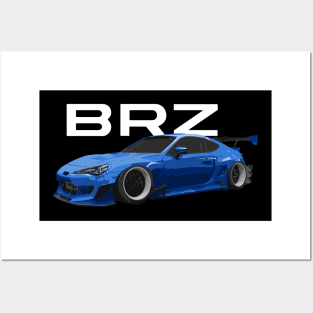 World Rally Blue Pearl Pandem Rocket Bunny Subaru BRZ Posters and Art